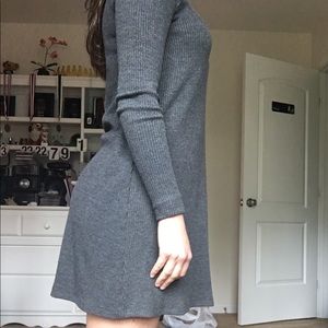 Forever 21 Grey High Neck Sweater Dress